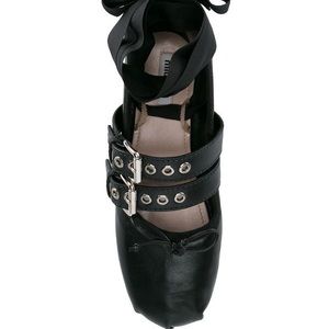 Miu miu - Double Buckle ballerina flats